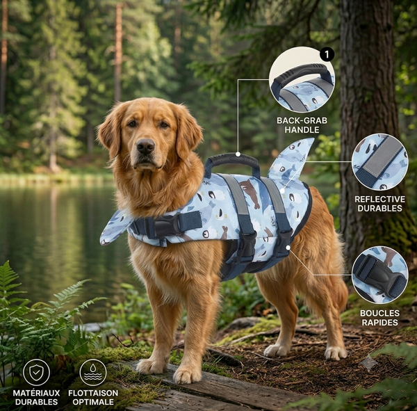 Gilet de Sauvetage Chien — Modèle Riviera