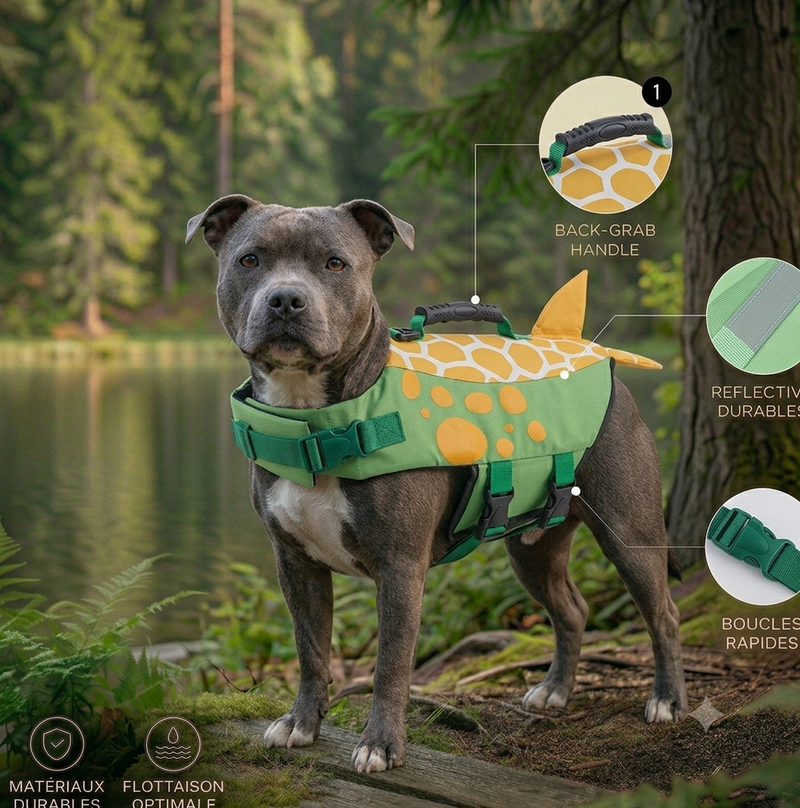 Gilet de Sauvetage Chien — Modèle Bali