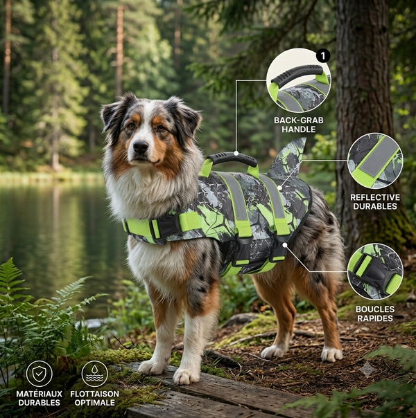 Gilet de Sauvetage Chien — Modèle Atlantique