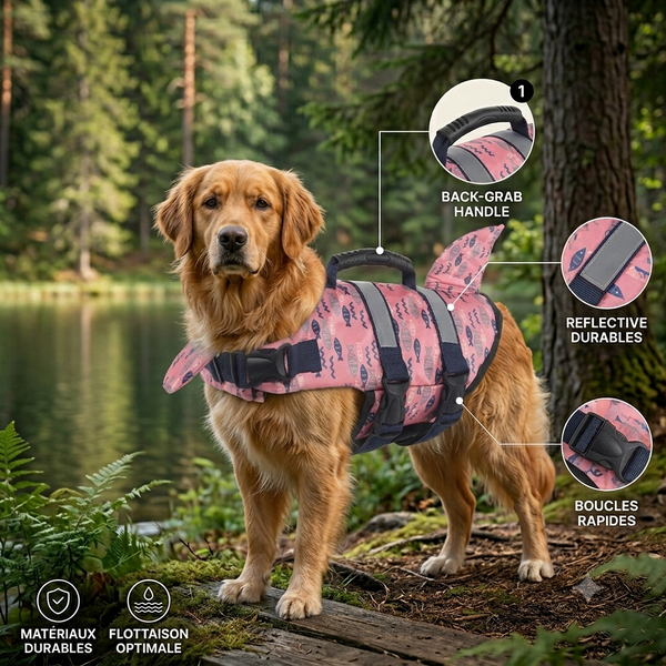 Gilet de Sauvetage Chien — Modèle Méditerranée